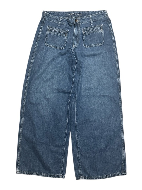 Old Navy Denim - Old Navy High-Rise Baggy Wide Leg Jeans in Medium Blue.